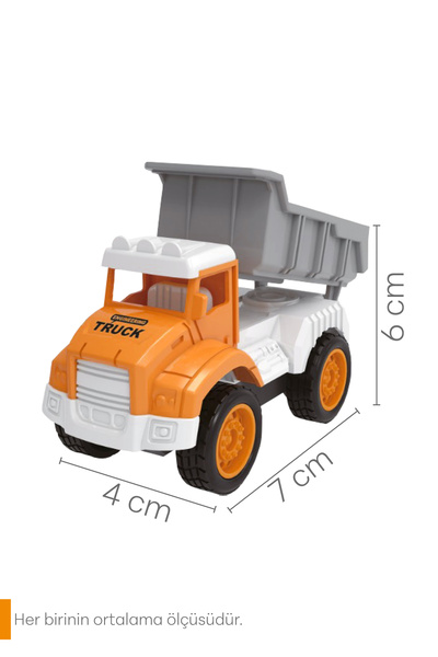 SmartFox Toy Construction Machinery Set - 6 Toy Construction Machinery with Pull and Drop Feature