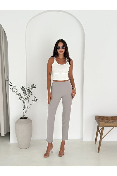 EGHO Zippered Regular Waist Bell Cloth Women's Carrot Pants