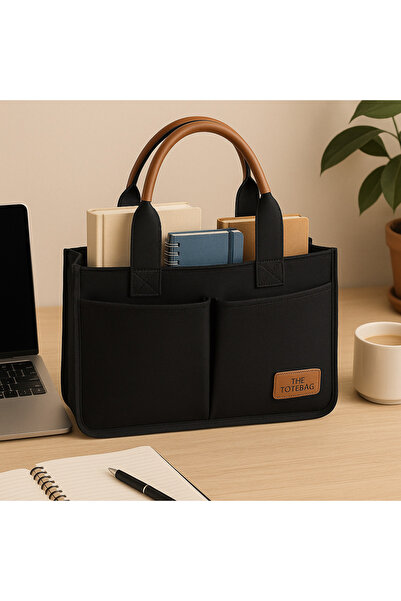 Nova Organized Women's Bag with Black Leather Handle – Multi-Compartment and Convenient