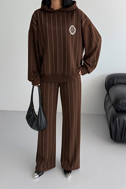 moda paketi Ultra Premium Soft Touch Köves Kapucnis Pulóver Szett ÚJ SZEZON