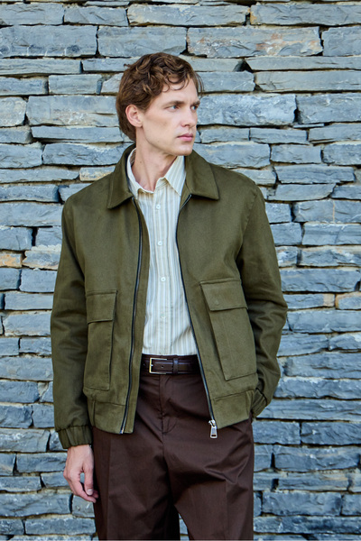 Danger Men's Cotton Coat Jacket Khaki