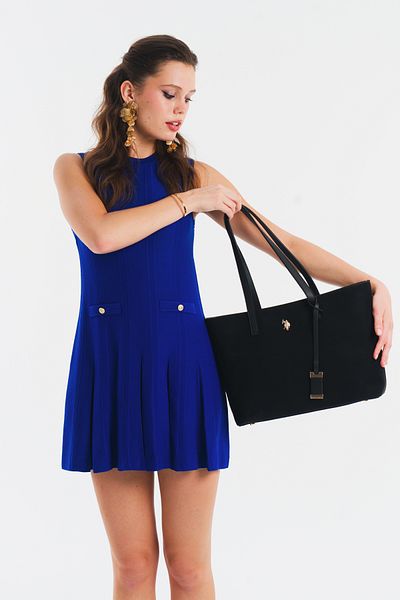 U.S. Polo Assn. حقيبة كتف نسائية سوداء Us25625