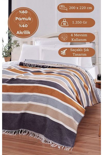 Karna Home Бавовняна ковдра для телевізора Graysen 200x220 см