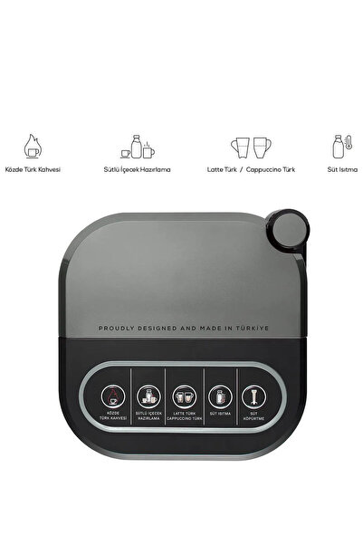 Karaca Hatır Barista Cappuccino ve Türk Kahve Makinesi Antrasit Türk Kahvesi