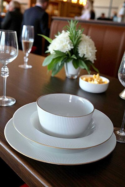 IKEA 18 Parça 6 Kişilik  Yaldızlı  OFANTLIGT Yemek Takımı