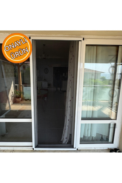 DEKORON Pileli Sürgülü Sineklik Kapı, Plise Sineklik Sistemi, Alüminyum Çerçeve Sineklik, Kolay Kurulum