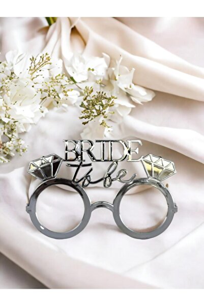Deniz Party Store Silver Plastic Glasses - Bride To Be 1 PCS Party Accessory