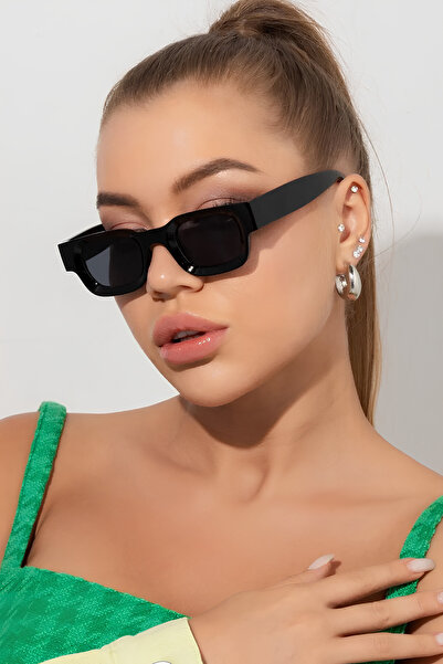 Chunky Frame نظارات شمسية سيلز للجنسين مربعة سوداء 2036
