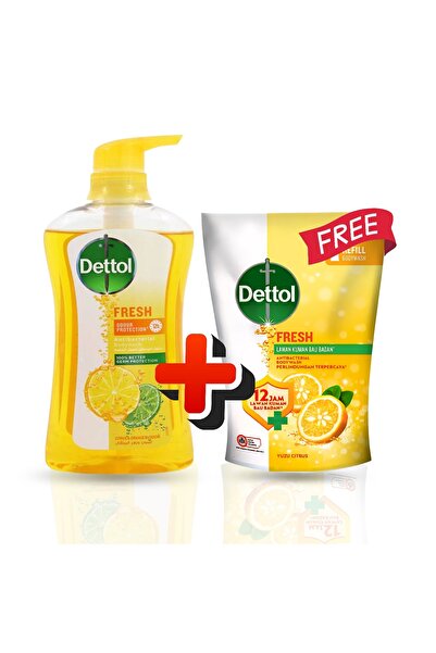 Dettol غسول الجسم ديتول فريش المضاد للبكتيريا-500مل +370مل