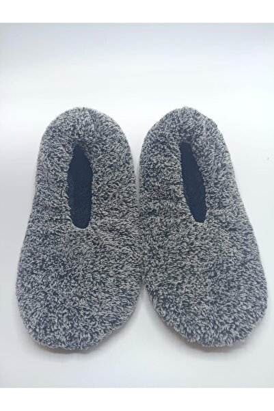 fluffy Men's Booties Slippers Foldable Bag Portable Home Flats Non-Slip No Sound Sole