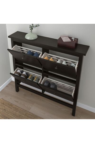 IKEA ayakkabı dolabı, venge, 107x22x101 cm, 4 bölmeli