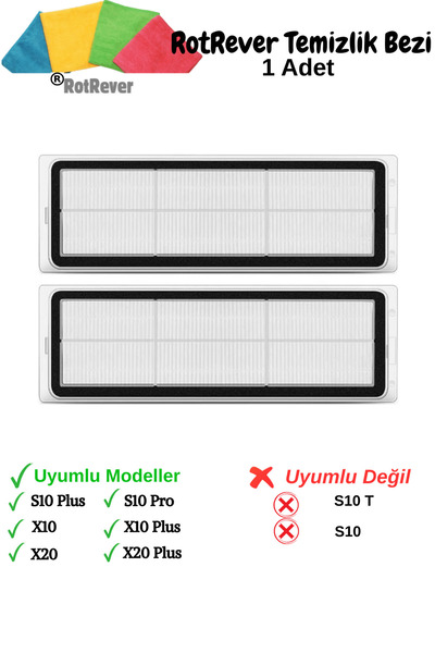 RotRever Xiaomi Vacuum Mop X10 Plus / X20 Plus / S10 Plus / S20 Plus 2 Ad.Hep...