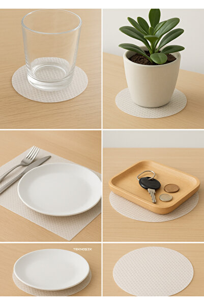 Teknoşık Kaydırmaz Şeffaf Raf Örtüsü 45x300 cm | Kalın PVC Dolap İçi Çekmece Koruyucu Eva Mat