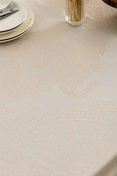 scarlet home collection Neoplan Su Geçirmez Jakarlı Polyester Masa Örtüsü