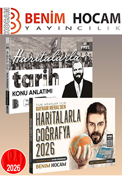 Benim Hocam Yayınları 2026 KPSS MEB-AGS Haritalarla Tarih + Coğrafya Konu Anl...