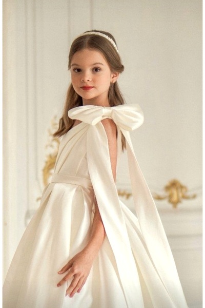 Kids KIZ ÇOCUK TEK OMUZ FİYONK DETAYLI ABİYE MEZUNİYET , DÜĞÜN , ÖZEL GÜNLER