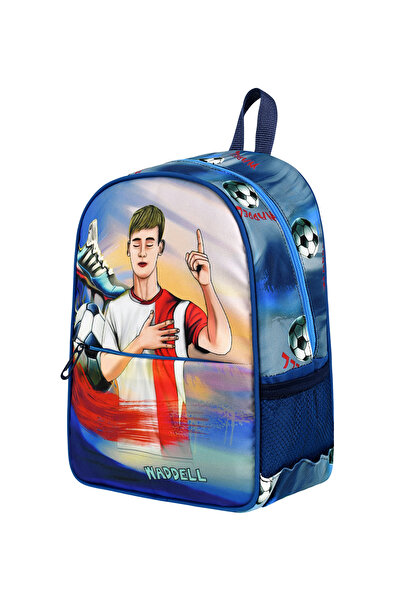 CANLOOR Geantă pentru grădiniță cu tematică de fotbal cu licență Waddell, geantă termoizolată pentru nutriție, set de 2