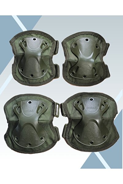 ASDAĞ Koruyucu Dizlik Dirseklik Takımı Bisiklet Kaykay Paten Askeri Outdoor D...