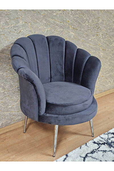 ZAFİR Tekli İstiridye Krom Kaplama Sivriltme Ayak Çay Seti Koltuk Tekli Berje...