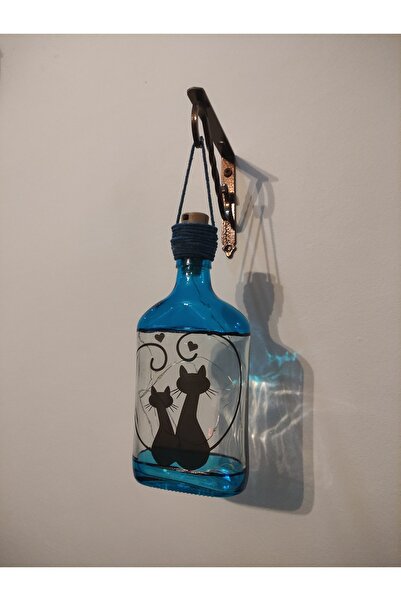 Hobby Dizayn Handmade Special Design Cat Themed Bottle Sconce