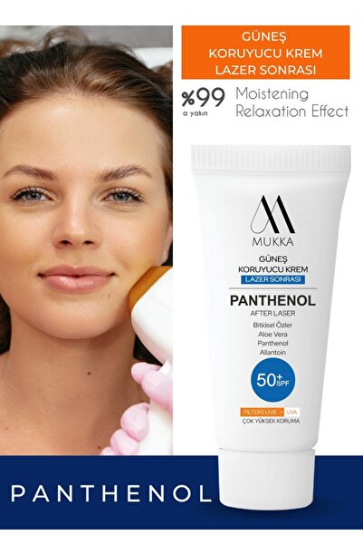 mukka Güneş koruyucu krem , lazer epilasyon sonrası SPF50+