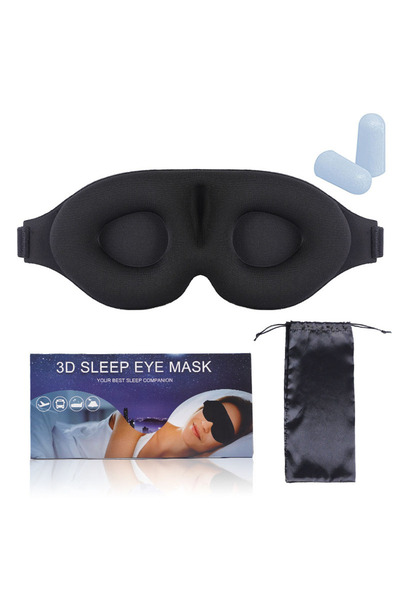 sharpdo Sleep Mask For Men Women, Upgraded 3D Contoured Cup Eye Mask Blindfold, Block Out Light, Eye