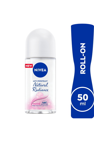 NIVEA Antiperspirant Roll-on Natural Radiance 50 ml – Long-lasting Freshness ...
