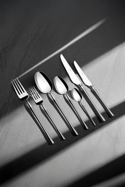 Nehir Marbella Satin 12-Person 84-Piece Boxed Cutlery Set
