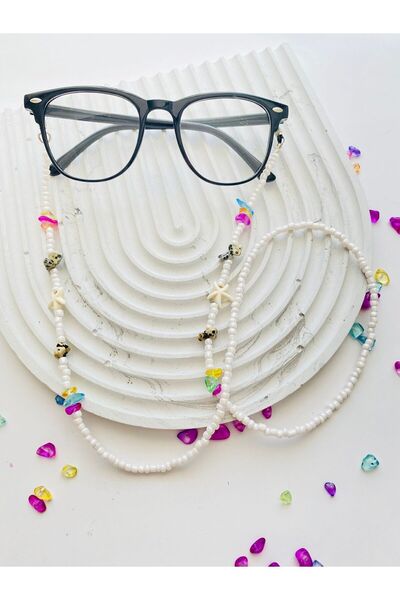 LiKESUN Pastel Dreams Colored Natural Stone Women's Glasses Rope Strap (70 cm)