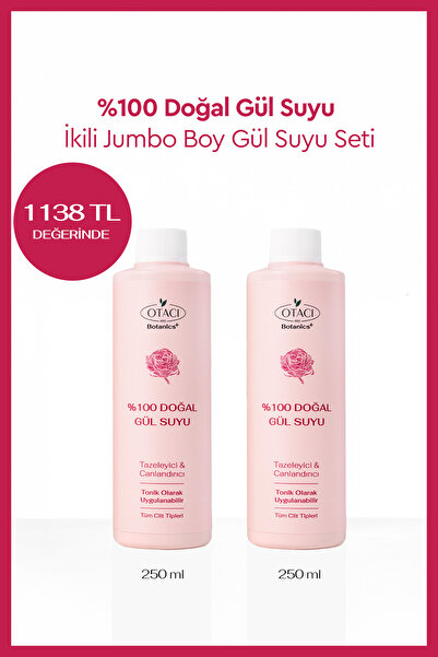 Otacı Avantajlı 2 li Gül Kürü %100 Doğal Gül Suyu 250 ml