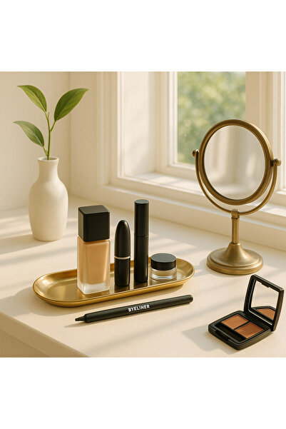 Aslı Hediyelik 1 كبير (23 سم) كاياك بيضاوي ذهبي من الفولاذ المقاوم للصدأ وعاء...