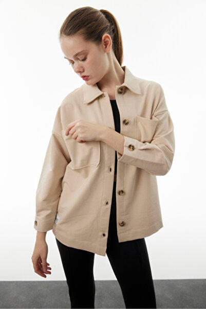 Mood Lab ΜΠΕΖ ΧΡΩΜΑ ΤΣΕΠΗ Λεπτομέρεια ΠΛΕΚΤΟ ΠΟΥΚΑΜΙΣΟ ΜΠΟΥΦΑΝ