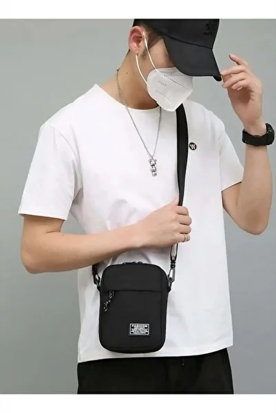 Generic Mens Crossbody Bag Shoulder Bag with Adjustable Strap and Top Handle Multi-layer Functional N