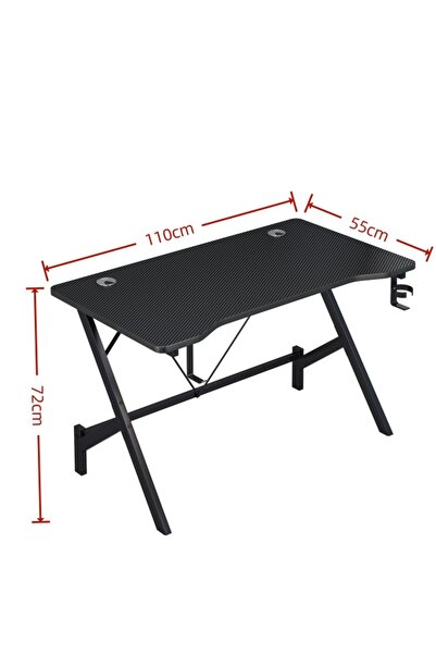 Sheinhome طاولة ألعاب مع حامل أكواب وطاولة دراسة مع خطاف سماعة أذن