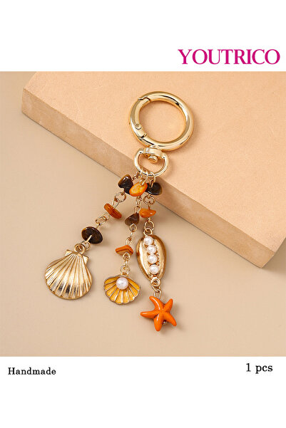 Youtrico قطعة واحدة من سلسلة مفاتيح أنيقة جديدة مصنوعة يدويًا على شكل محيط، ع...