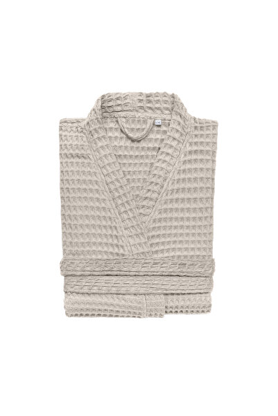 CASA LUSSO رداء حمام بنمط كيمونو من نسيج الوافل الصغير