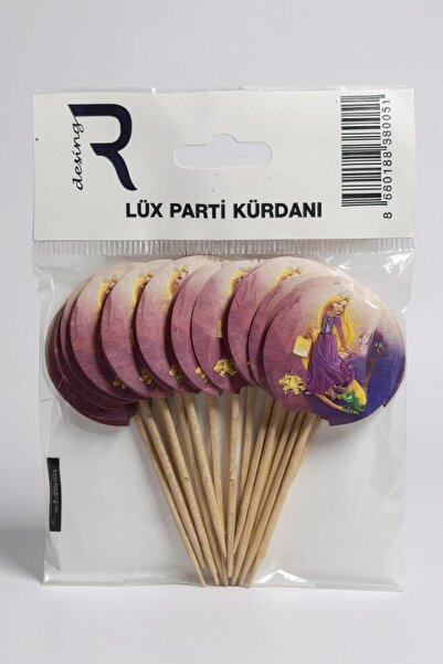 Cadde Süs Rapunzel Temalı Pasta Kürdanı Doğum Günü Cupcake Süsleme Pasta Süsü...