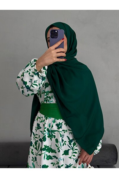 Butik KREP ŞAL ZÜMRÜT YEŞİLİ