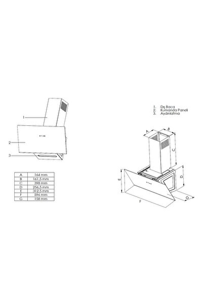 Simfer 8738 60Cm Premium Siyah 2 Cam, Inox Dekorlu Davlumbaz