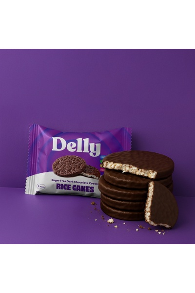 Delly 12 Adet Şekersiz / Çikolata Kaplı Pirinç Patlağı 37 g
