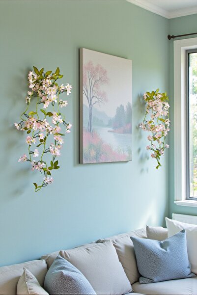 Dekosimge Yapay Sarkan Çiçekli Bitki 5 Dal 100 Cm