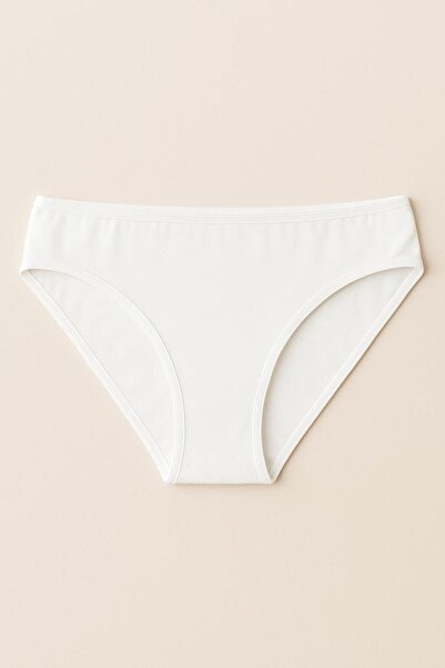 NIA UNDERWEAR Pamuklu Bikini Model Kadın Külot 3’lü Set – Gri / Beyaz / Ten - Standart Beden