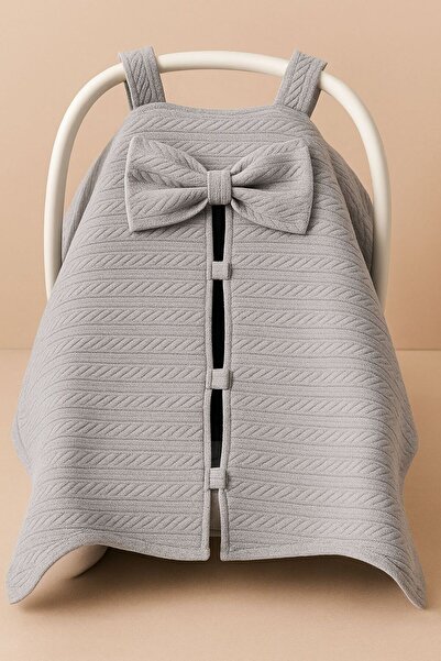 Babycitytr Örgü Pike Puset Örtüsü %100 Pamuk 4 Mevsim YenidoğanBebek Arabası ...