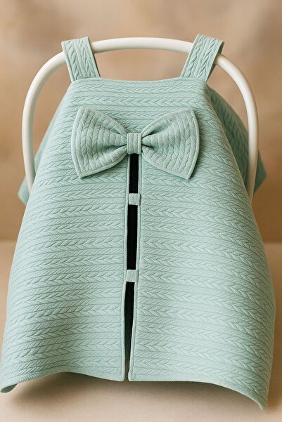 Babycitytr Örgü Pike Puset Örtüsü %100 Pamuk 4 Mevsim YenidoğanBebek Arabası İçin Nefes Alan Yumuşak Doğal Örtü