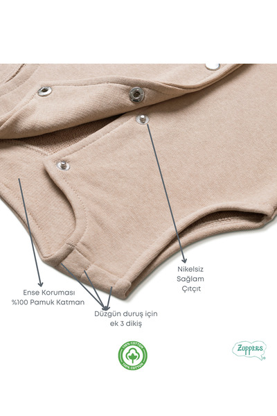 Zuppers Snap Cotton Baby Kids Vest - Latte