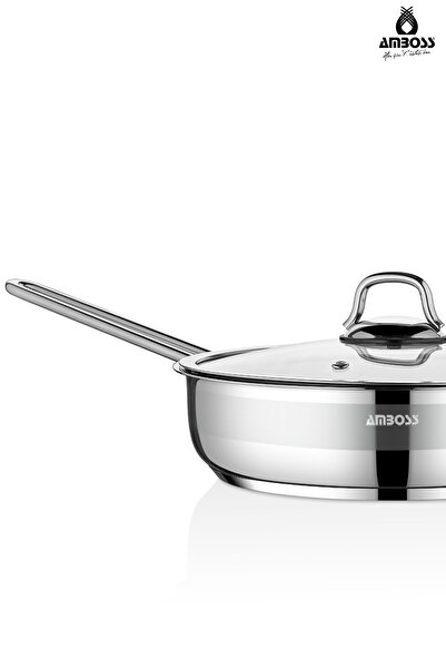 Amboss Ambos Saphire Stainless Steel 22 cm Pan with Glass Lid