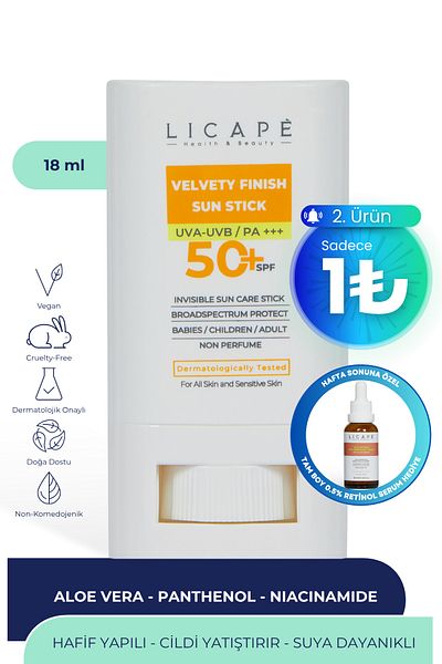 Licape High Protection Water Resistant 50 Factor Sunscreen - Suitable for All Age Group 18 ml