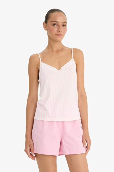 DeFacto Regular Fit V Yaka Askılı Üst-Fall in Love F6989AX25AU