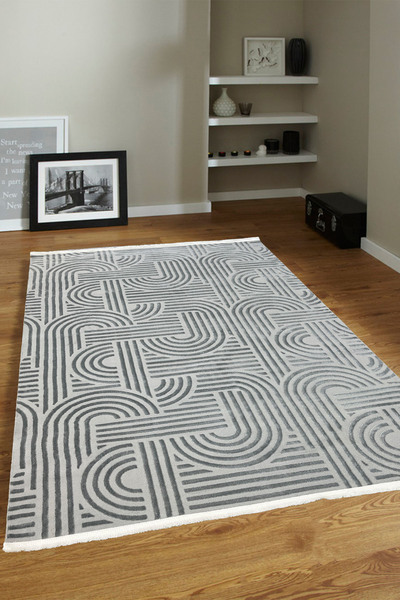 ünalcarpet 4 Metrekare - 6 Metrekare Bambu Tarz Modern Dokuma Salon Oturma Od...