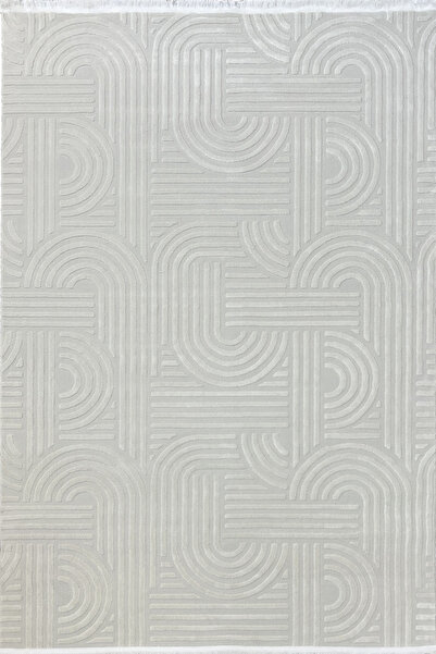 ünalcarpet 4 Metrekare - 6 Metrekare Bambu Tarz Modern Dokuma Salon Oturma Odası Mutfak Halısı Antialerjik Bej